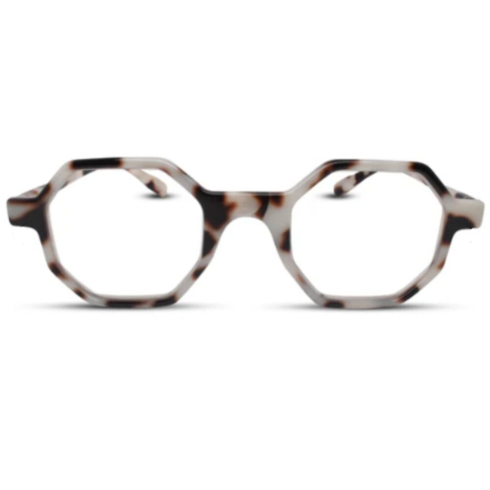 2 See Life Premium Prescription Strength Hexagon Reading Glasses |Beige Tortoise